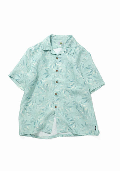 GOHEMP ゴーヘンプ | OPEN MIND SHIRTS leaf pattern カラー : GREEN