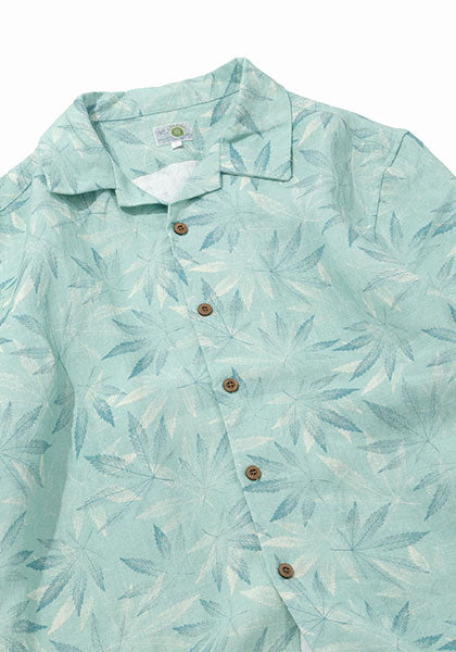 GOHEMP ゴーヘンプ | OPEN MIND SHIRTS leaf pattern カラー : GREEN