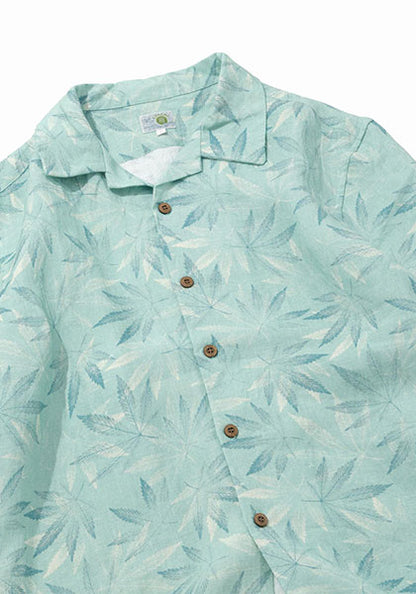GOHEMP ゴーヘンプ | OPEN MIND SHIRTS leaf pattern カラー : GREEN