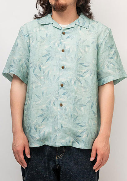 GOHEMP ゴーヘンプ | OPEN MIND SHIRTS leaf pattern カラー : GREEN