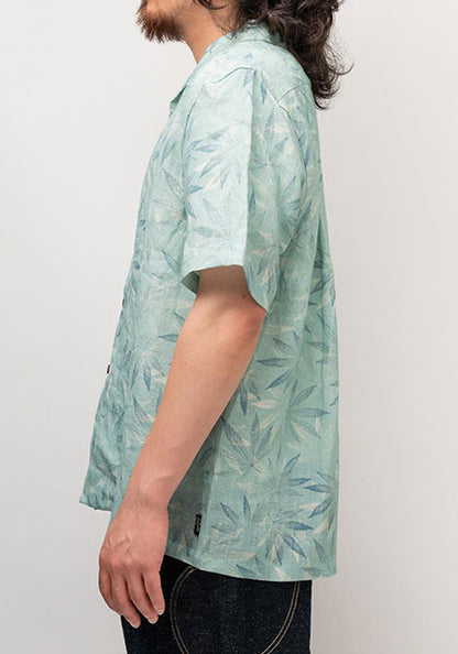 GOHEMP ゴーヘンプ | OPEN MIND SHIRTS leaf pattern カラー : GREEN