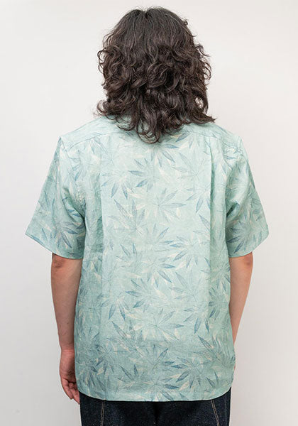GOHEMP ゴーヘンプ | OPEN MIND SHIRTS leaf pattern カラー : GREEN