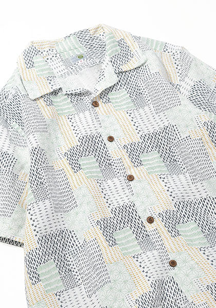 GOHEMP ゴーヘンプ | OPEN MIND SHIRTS Sashiko pattern カラー : NATURAL