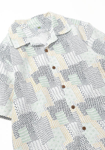 GOHEMP ゴーヘンプ | OPEN MIND SHIRTS Sashiko pattern カラー : NATURAL