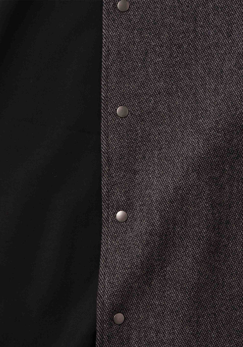 KELEN ケレン | REVERSIBLE CHECK COAT / リバーシブルチェックコート [CHARCOAL]
