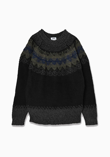 KELEN ケレン | BLURRED NORDIC CIRCLE KNIT カラー:CHARCOAL