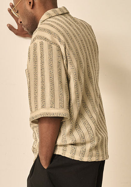 KELEN ケレン |  LACE KNIT SHIRT カラー : BEIGE